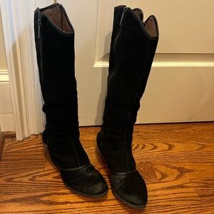 Black tall boots